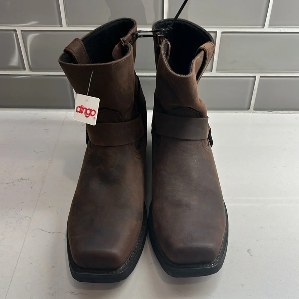 Dingo Men’s  Side Zipper Harness Rev Up Boots‎ DI19094 Size 12 EW NWOT